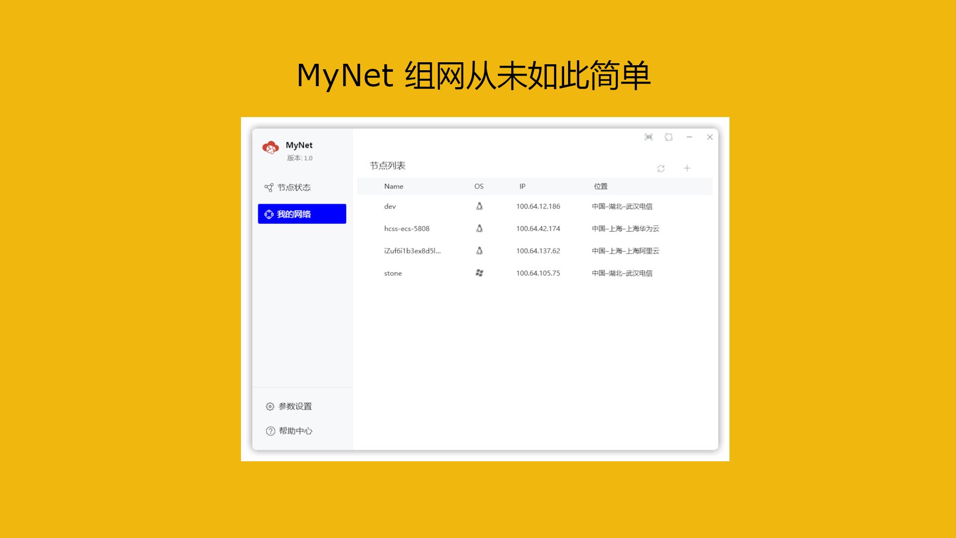 开始使用 MyNet